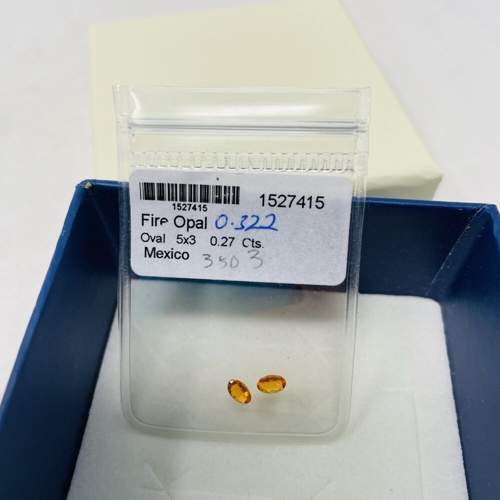 Shop LC Jalisco Fire Opal Set of 2 Oval Loose Gemstone for Jewelry Making 5210